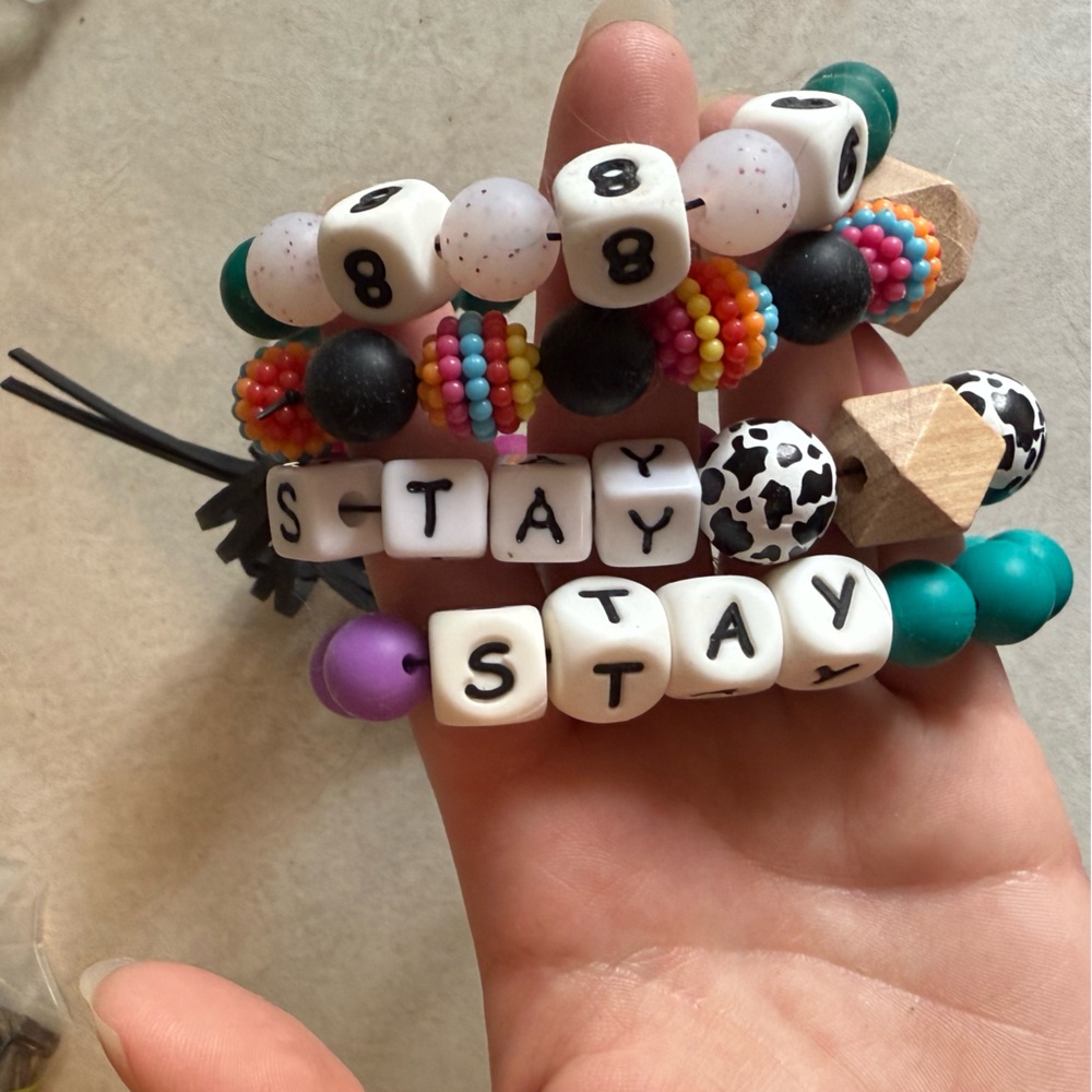 Hand-made Mental Health Beaded Keychain 988 ❤️